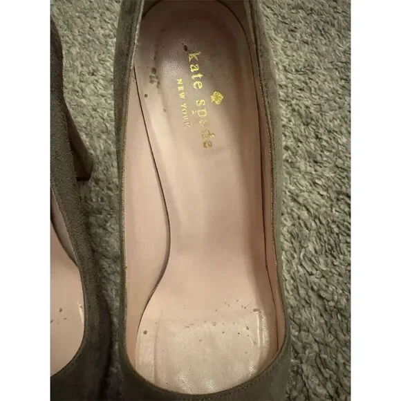 Kate Spade NY Women's Suede Platform Pumps Brown Size 8 - Picture 6 of 9